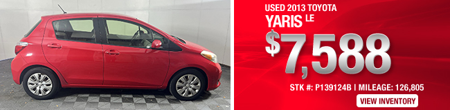 Used 2013 Toyota Yaris LE