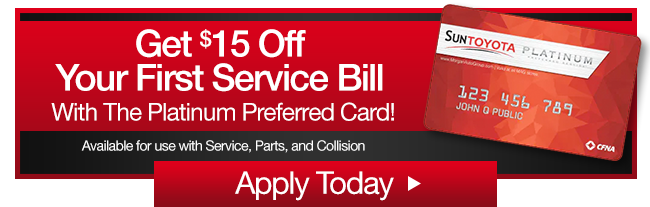 GET 15% OFF YOUR FIRST SERVICE BILL WITH THE PLATINUM PREFERRED CARD!