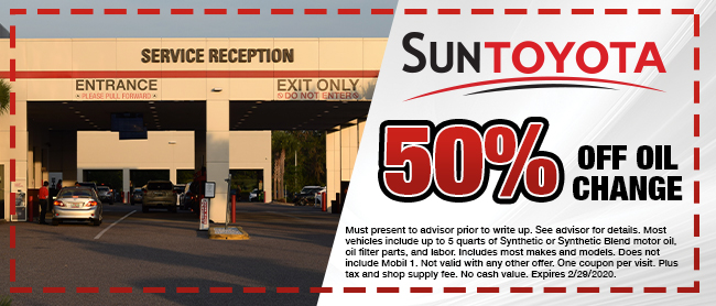 Sun Toyota Half Off Oil Change