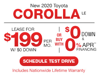 New 2020 Toyota Corolla LE