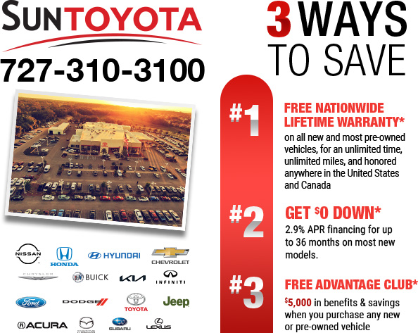 3 ways to save - Sun Toyota