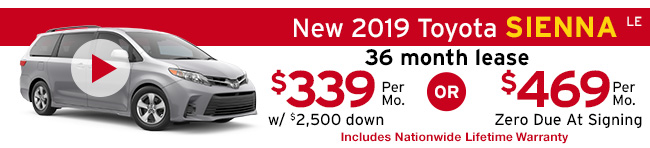 New 2019 Toyota Sienna L