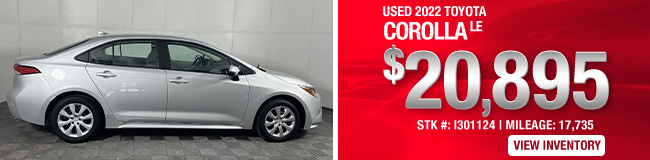 Toyota Corolla sales offer