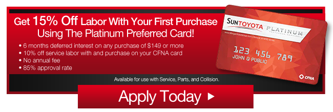 GET $15 OFF YOUR FIRST SERVICE BILL WITH THE PLATINUM PREFERRED CARD!