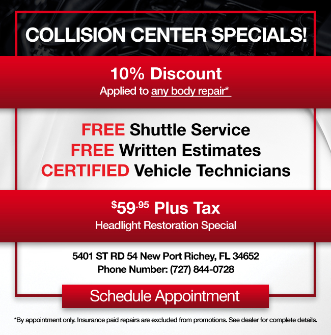 Collision Center Specials!