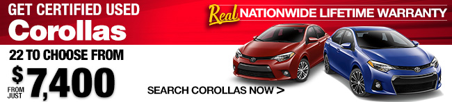 Get Certified Used Corollas