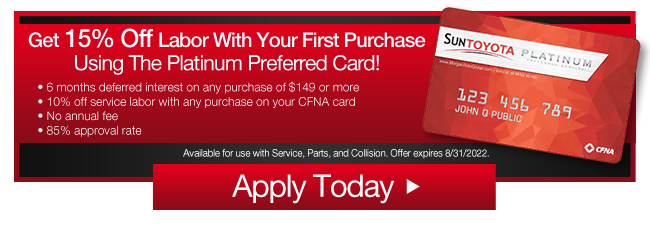 GET $15 OFF YOUR FIRST SERVICE BILL WITH THE PLATINUM PREFERRED CARD!