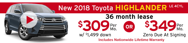 New 2018 Toyota Highlander