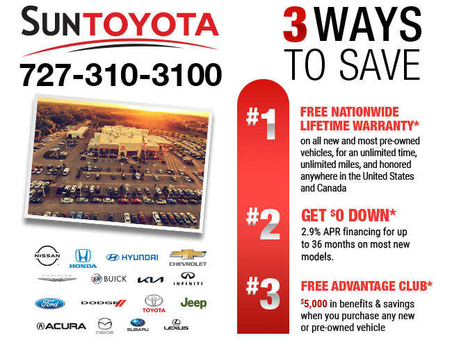 3 ways to save - Sun Toyota