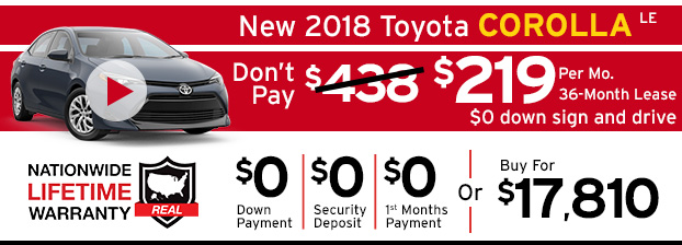 New 2018 Toyota Corolla LE