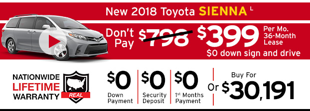 New 2018 Toyota Sienna L