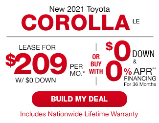 New 2021 Toyota Corolla LE