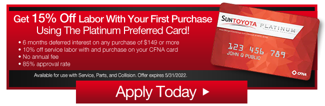 GET $15 OFF YOUR FIRST SERVICE BILL WITH THE PLATINUM PREFERRED CARD!