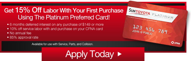 GET $15 OFF YOUR FIRST SERVICE BILL WITH THE PLATINUM PREFERRED CARD!