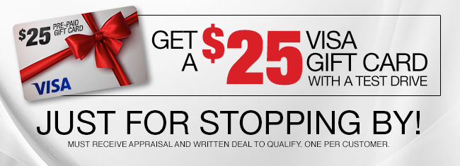 Get A $25 Gift Card With A Test Drive