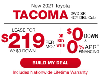 New 2021 Toyota Tacoma 2WD SR 4CY DBL-CAB