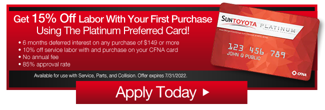 GET $15 OFF YOUR FIRST SERVICE BILL WITH THE PLATINUM PREFERRED CARD!