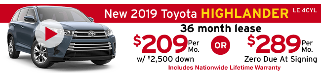 New 2019 Toyota Highlander