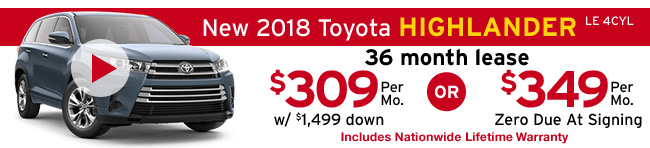 New 2018 Toyota Highlander