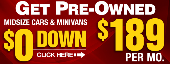 Get pre-owned midsize + minivans