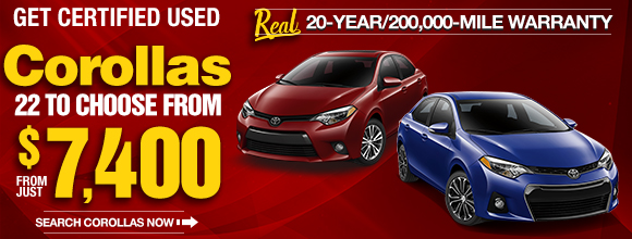 Get Certified Used Corollas