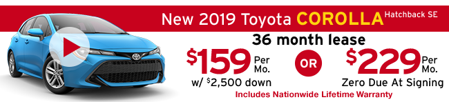 New 2019 Toyota Corolla Hatchback SE