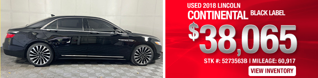 Used 2018 Lincoln Continental