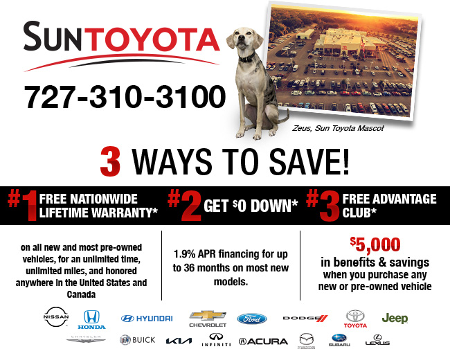 3 ways to save - Sun Toyota