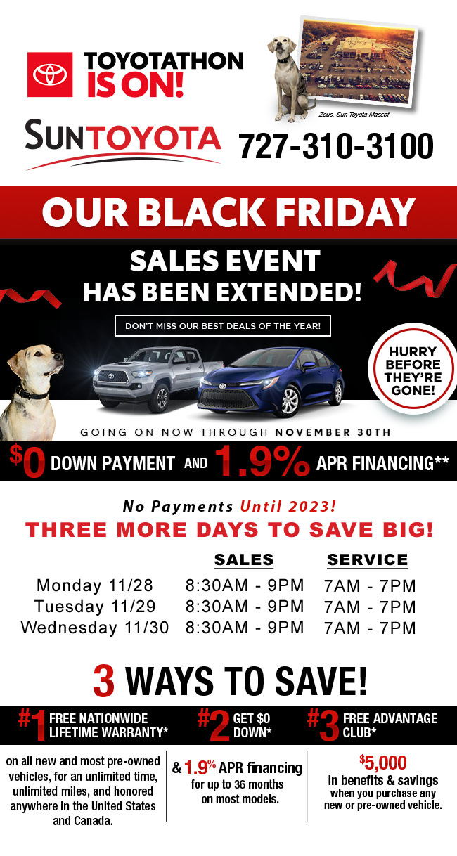 3 ways to save - Black Friday weekend Sales Event