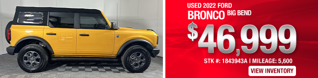 Used 2022 Ford Bronco Big Bend