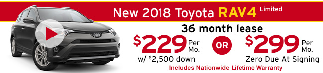 New 2018 Toyota Rav4 Limited