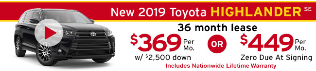 New 2019 Toyota Highlander