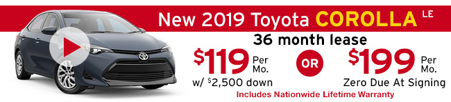 New 2019 Toyota Corolla LE