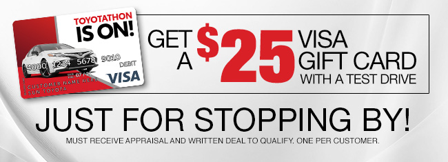 Get A $25 Gift Card With A Test Drive