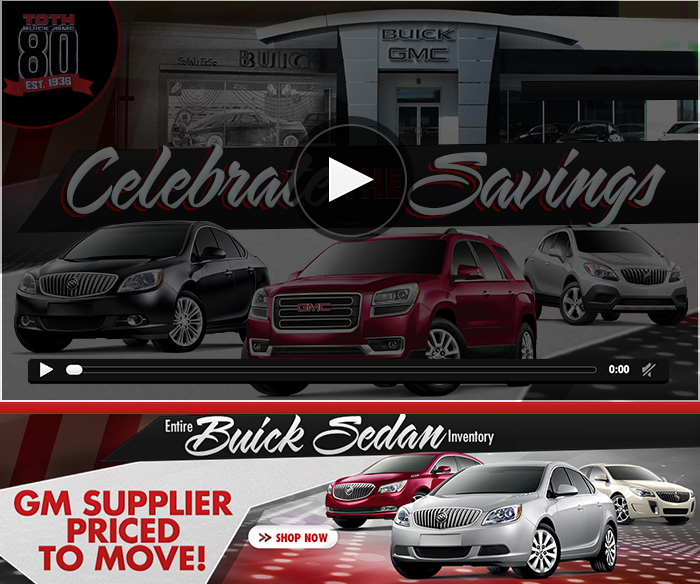 Celebrate The Savings!Entire Buick Sedan Inventory
GM SUPPLIER PRICED TO MOVE!