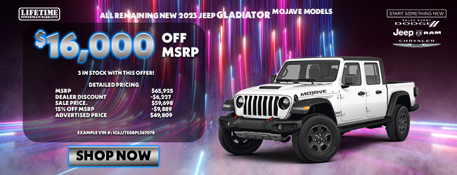 New 2023 Jeep Gladiator Mojave 