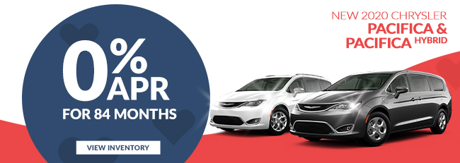 0% APR for 84 months on New 2020 Chrysler Pacifica & Pacifica Hybrid

