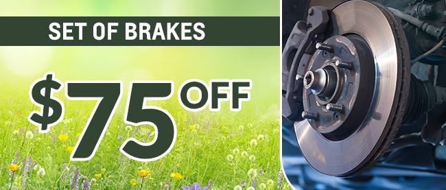 $75.00 dollars off a set of brakes.