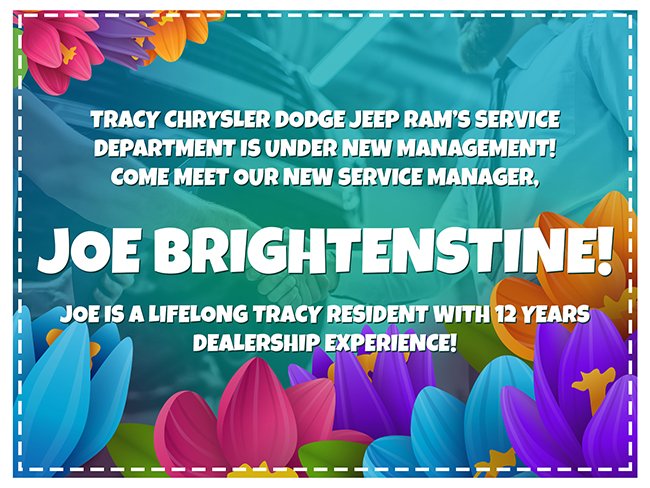 Tracy Chrysler Dodge Jeep Ram's Service department is under new management - Come meet our new service manager