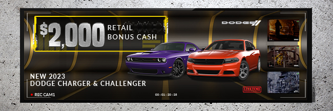 bonus cash offer on new 2023 Dodge Charger and Challenger