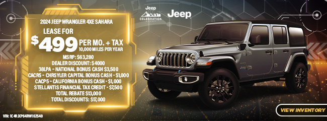 lease offer on Jeep Wrangler Sahara