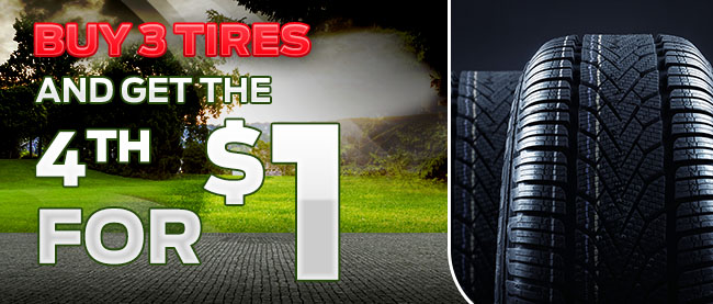 Buy 3 tires and get the 4th for $1