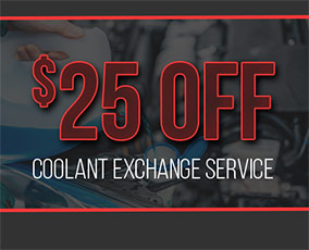 25 USD off collant exchange service