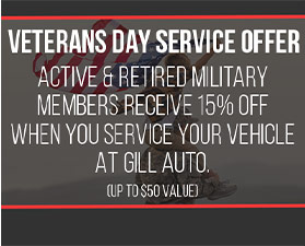 Veterans day servce 15% off.