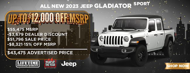 2023	Jeep	Gladiator	Sport	4x4