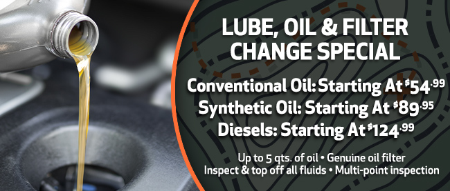 Lube, Oil & Filter Change Special