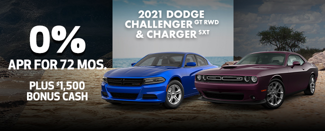 New 2021 Dodge Challenger GT RWD and Charger SXT