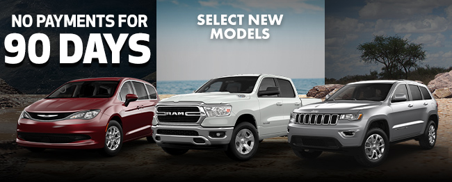 No payments for 90 days on select New models!