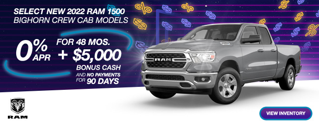 Big Horn Crew Cab models on special apr offer