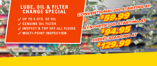 Lube, Oil & Filter Change Special